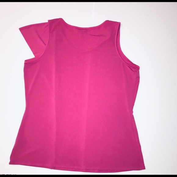 Worthington Hot Pink Sleeveless Blouse Size Large - Picture 5 of 7